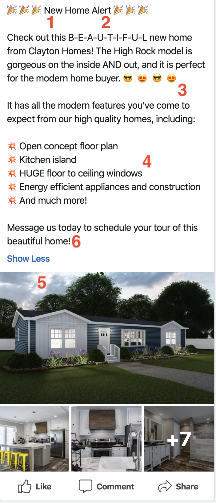 Manufactured housing Facebook post